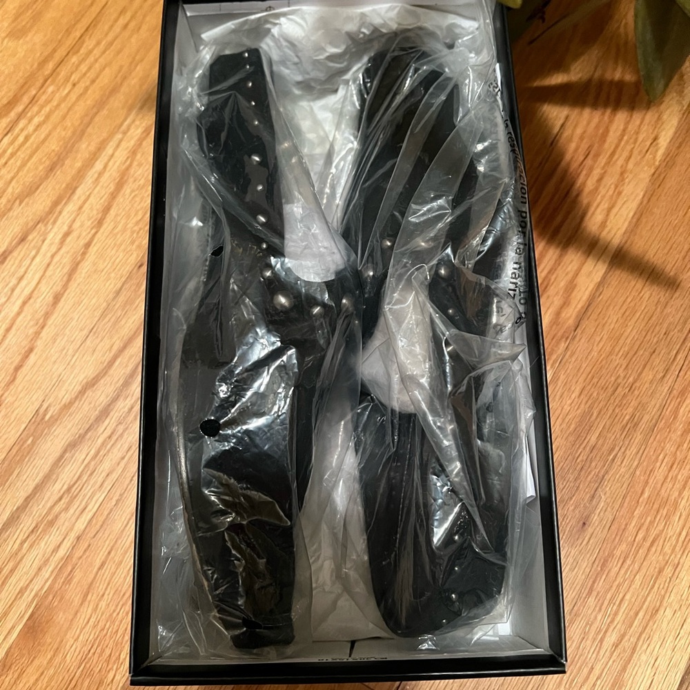 Donald J. Pliner Black Sport Suede Studded Mules - Picture 7 of 10